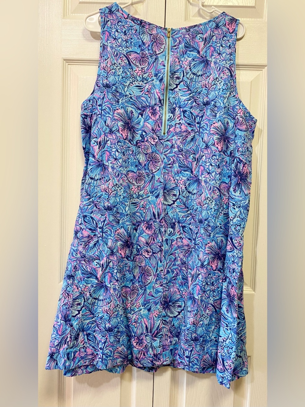 Lilly Pulitzer Maurina Linen Shift Dress Lilac Rose Size 16/Ptp22”-23.5” - Picture 5 of 7